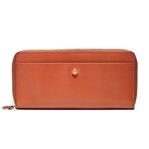 Cole Haan GRANDSERIES Continental Wallet British Tan Pebbled Leather Like New